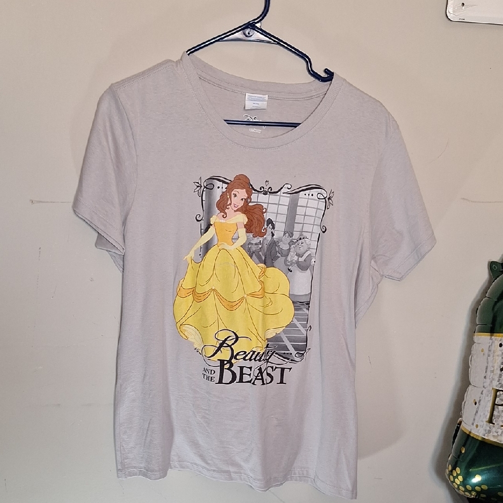 Like New Disney Beauty and the beast  Shirt - On Gray Tee